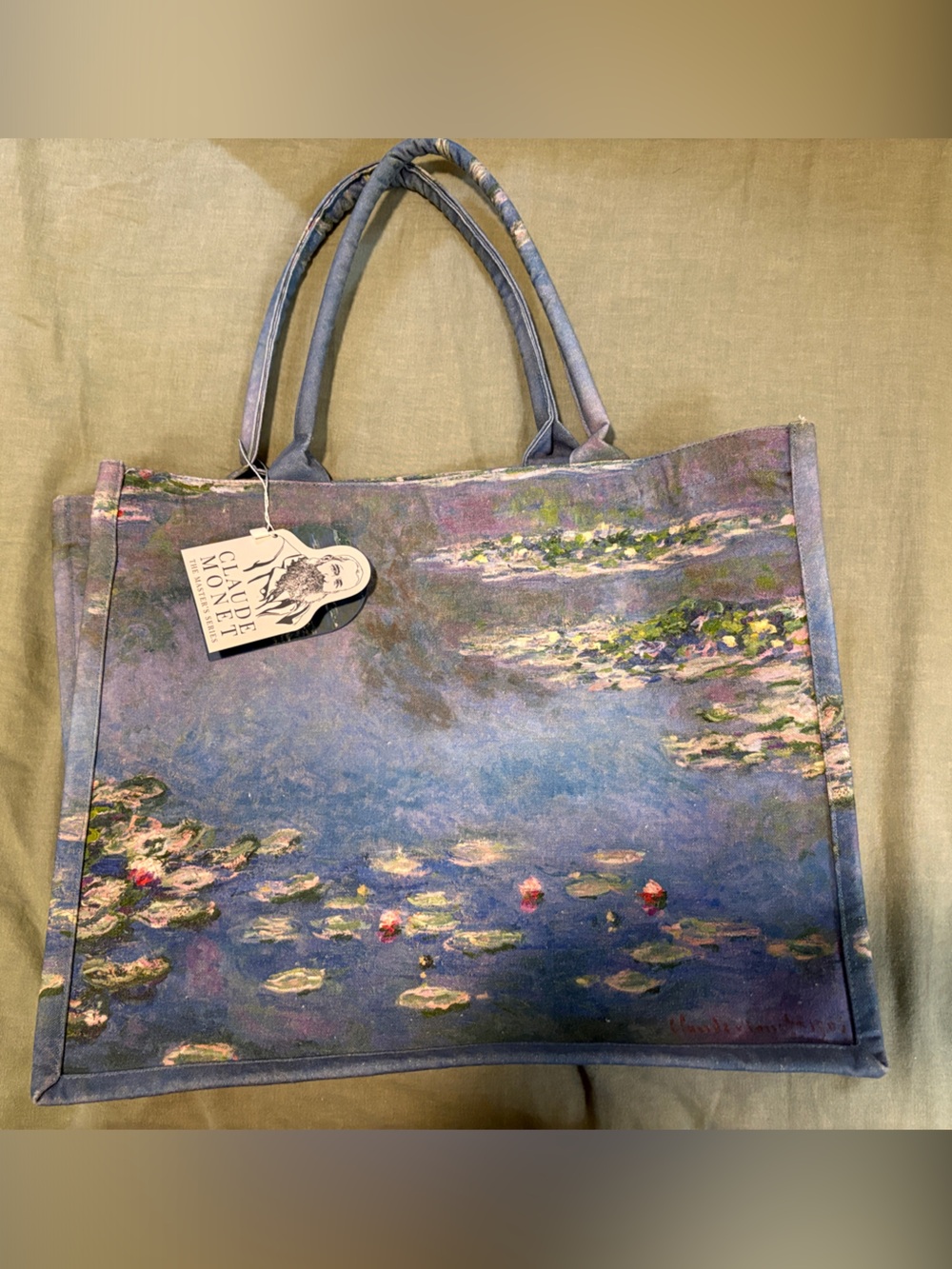 Claude Monet Water Lilies Canvas Tote Bag Museum MET Phillips Collection NWT